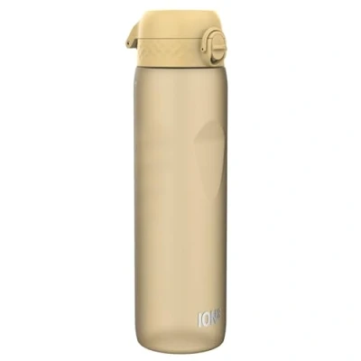 Image of Ion8 1 Litre Water Bottle, Leak Proof, Flip Lid, Carry Handle, Rapid Hydration, Dishwasher Safe, BPA Free, Contoured Grip, Ideal for Travel, Gym &amp; Activity, Carbon Neutral Recyclon, 32 oz, Desert