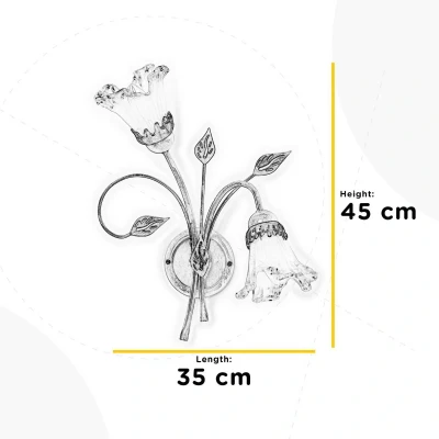 Image of Lancia 2 Light Wall Lamp, White