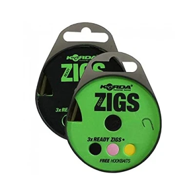 Image of Korda Ready Zigs Barbless 300 cm # 10 3 Pieces Mounted Rigs