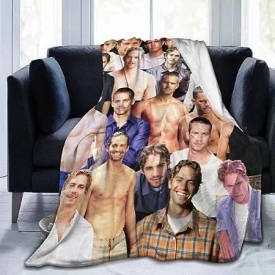 Image of QapLWczK Blanket Paul Walker Soft and Comfortable Wool Fleece Throw Blankets for Sofa Office car Camping Yoga Travel Home Decoration Cozy Plush Beach Gift 40&quot;x30&quot;