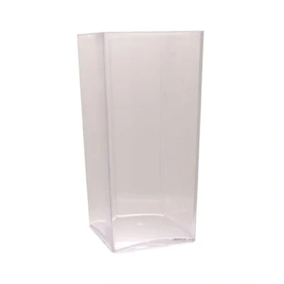 Image of Acrylic Cube Vases 10cm, 15cm, and 18cm for Flowers, Candles, Succulents Modern Stylish. (2 Vases, 12cm x 24cm Cube)