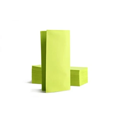Image of Alvotex Chic Airlaid 50 Napkins, 1/8 Fold Fabric Like, Disposable Napkin, 39 x 40 cm, Kiwi (AIR B39 40)