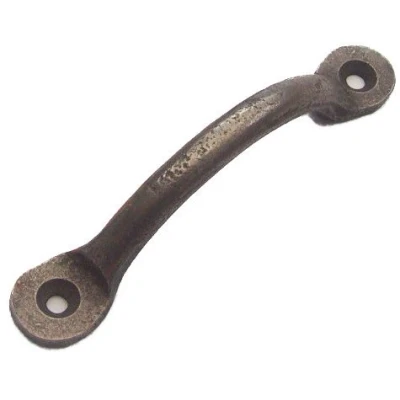 Image of Ironmongery World Cast Iron Antique Kitchen Cabinet Door Cupboard Drawer D Bow Penny Pull Handles 4&quot; Inch / 100mm Wrought