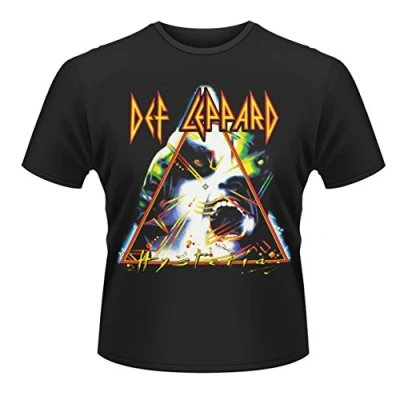 Image of Plastic Head Men&#039;s Def Leppard Hysteria T Shirt, Black, X Large