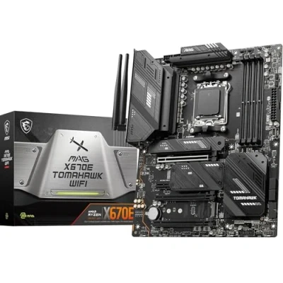 Image of MSI MAG X670E TOMAHAWK WIFI Motherboard, ATX Supports AMD Ryzen 9000 / 8000 7000 Series Processors, AM5 80A SPS VRM, DDR5 Memory Boost 6600+MHz/OC, PCIe 5.0 x16, M.2 Gen5, Wi Fi 6E