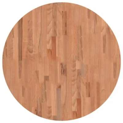 Image of vidaXL Solid Beech Wood Table Top Replacement Round Wooden Coffee Durable and Easy to Clean