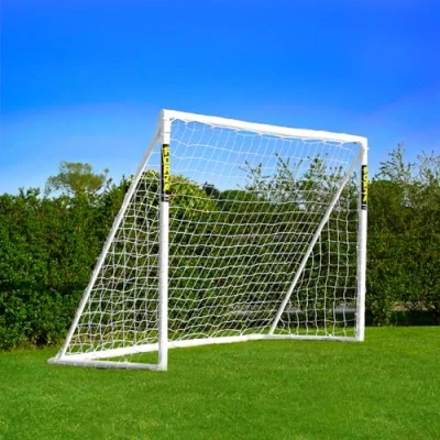 Image of FORZA 8ft x 6ft Football Goal Ready, Set, Goal! All Weather uPVC Goals Optional Target Sheet, &amp; Carry Bag Included (Goal and Ball)