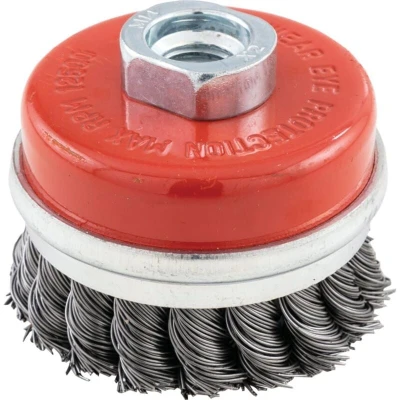 Image of York 100 X 22MM Twist Knot Cup Brush 50 SWG Plain Bore