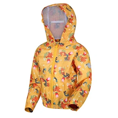 Image of Regatta Kids Water Repellent Peppa Pig Muddy Puddle Waterproof Jacket Glowlight Floral, Size: 12 18 Months