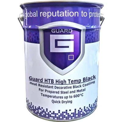 Image of Guard Stove Log Burner Fireplace Fire Pit BBQ Paint Heat Resistant Up To 600C (Black, 1 Litre)