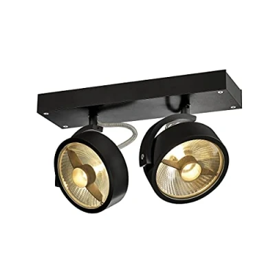 Image of SLV KALU/Internal Illumination, Surface, Wall Mounted Light, Ceiling spot / GU10 75W Black, Aluminium, 75 W
