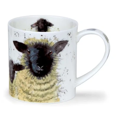 Image of Dunoon Orkney 0.35Litre Fine Bone China Mug Shaggy Sheep Suffolk