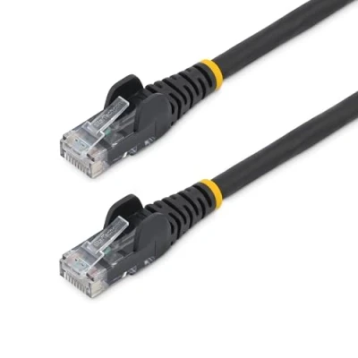 Image of StarTech.com 3m CAT6 Ethernet Cable LSZH (Low Smoke Zero Halogen) 10 Gigabit 650MHz 100W PoE RJ45 UTP Network Patch Cord Snagless with Strain Relief Black, CAT 6, ETL Verified (N6LPATCH3MBK)