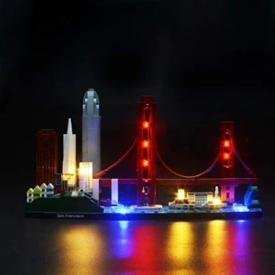 Image of BRIKSMAX Led Lighting Kit for San Francisco Compatible with Lego 21043 Building Blocks Model Not Include the Set
