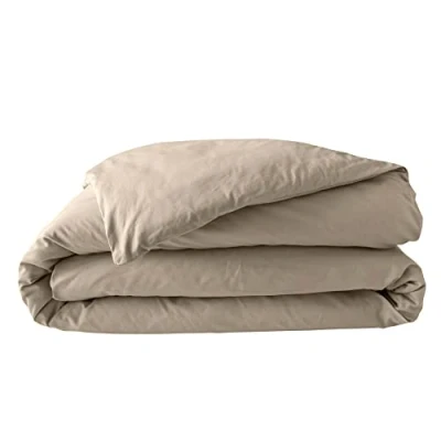 Image of douceur d&#039;intérieur, Duvet Cover 240 x 220 cm Percale Sand 100% Cotton