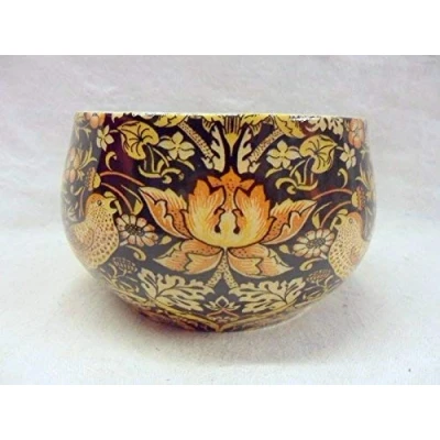 Image of Heron Cross Pottery William Morris birds tapestry open sugar bowl