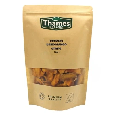 Image of Organic Mango Strips (Dried) No Additives, Preservatives, Unsweetened, Sun Dried, Untreated, Raw, Vegan, GMO Free Delicious Snack Thames 1kg