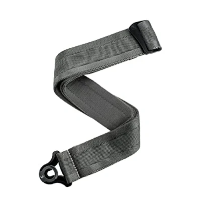 Image of D&#039;Addario Auto Lock Guitar Strap Acoustic &amp; Electric Accessories Easy to Use Locking Straps Uses Existing Buttons Nylon Metal Grey