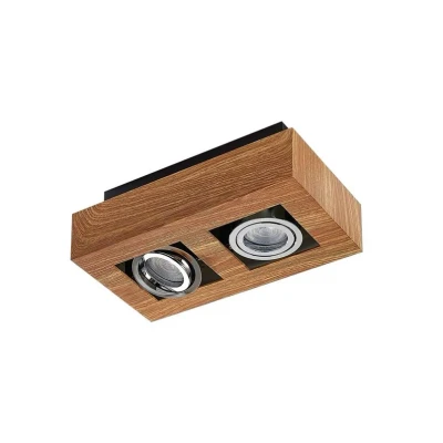 Image of Arcchio Vince spotlight, 25 cm, wood coloured, metal, GU10