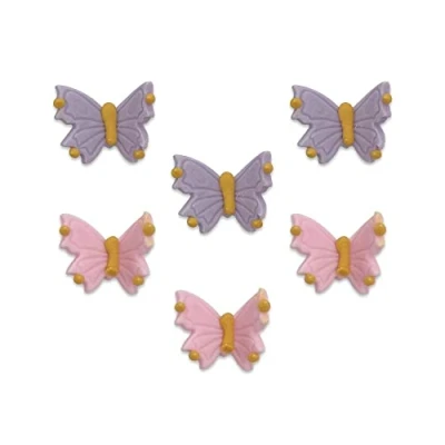Image of Anniversary House Butterfly Shimmer Edible Cake Decorations, Hand Packed Toppers, Fondant Icing Sugar Cupcake SF618
