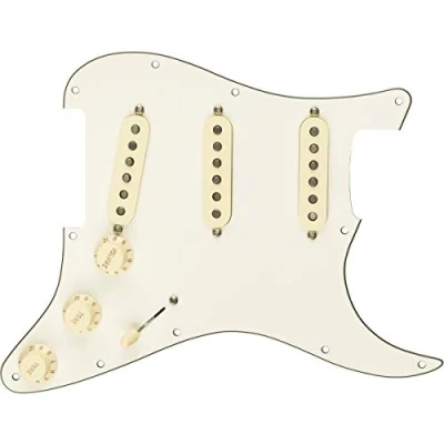 Image of Fender® Pre wired Pickguard Strat® Original &#039;57/&#039;62 S/S/S Parchment White, 0992345509