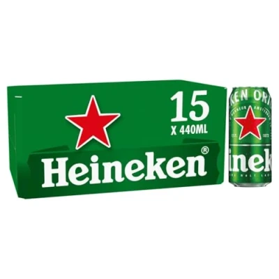 Image of Heineken Premium Lager Beer, 15 x 440ml