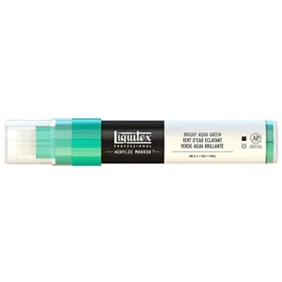 Image of Liquitex Professional Paint Marker with 8 15 mm Wide Nib Bright Aqua Green