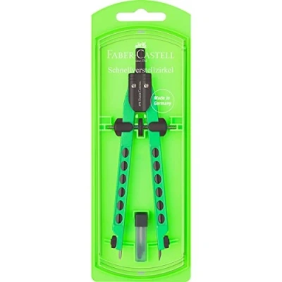Image of Faber Castell 174335 spring bow compass, Factory Neon