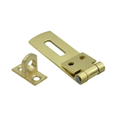 Image of Dzina™ Hasp and Staple 50mm x 15mm (2 Inch) Brass Pack of 10