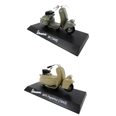 Image of OPO 10 Set of 2 collectible miniature scooters 1/18 compatible with Piaggio Vespa 98 + MP5 Paperino 05+22