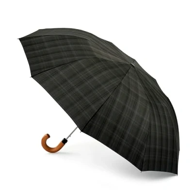 Image of Fulton Dalston 2 Umbrella Charcoal Check Print, One size