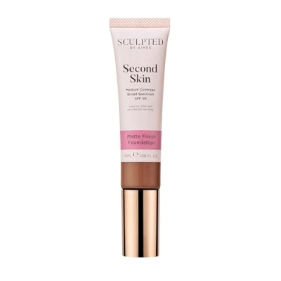 Image of Second Skin Mineral Matte Liquid Foundation from Sculpted by Aimee (Tan 5.0) Medium Coverage with SPF 50, 32ml Cruelty Free, Vegan