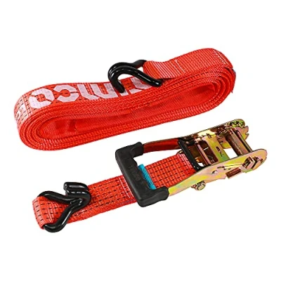 Image of TIMCO Ratchet Strap J Hook Heavy Duty 10m x 50mm Red