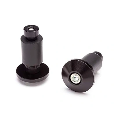 Image of Motorcycle HandleBar Bar End Weights Plugs Caps Anti Vibration CNC Billet Aluminium for 22mm 7/8 Inch Hollow Handlebars (Black) 2 PCS