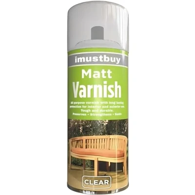 Image of All Purpose MATT Varnish 400ML Professional Satin Finish Spray Wood Color Paint