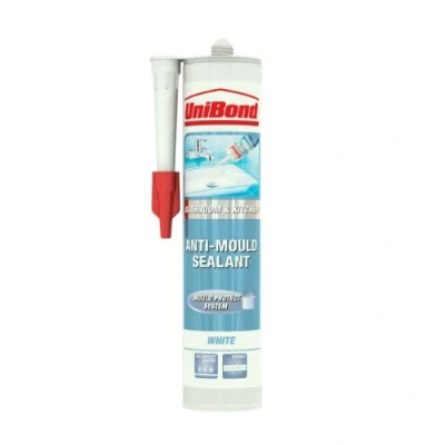 Image of Unibond Anti Mould Sealant Bathroom and Kitchen Cartridge White
