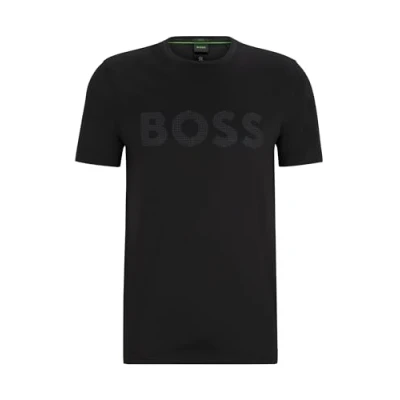 Image of BOSS Active Print Tshirt, Men&#039;s, Size: Medium, Black one