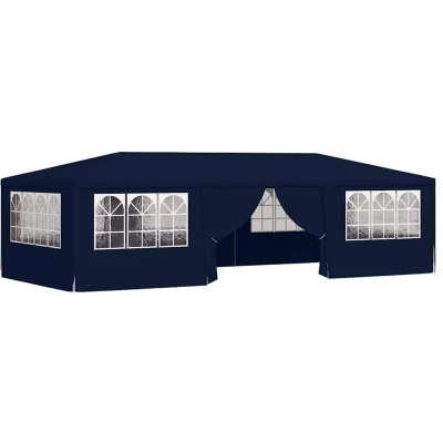 Image of vidaXL Professional Party Tent with Side Walls 4x9 m Blue 90 g/m?