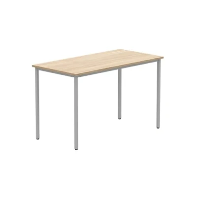 Image of Office Hippo Essentials, Sturdy &amp; Robust Computer, Stylish Home Office, Ideal Desk Table for Any Work Space, Height Adjustable Feet, 5 Year Guarantee, Canadian Oak, 120 x 60 cm