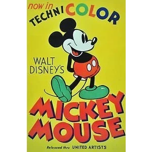 Image of &quot;MICKEY MOUSE&quot; Classic Animated Movie Poster Size : A4