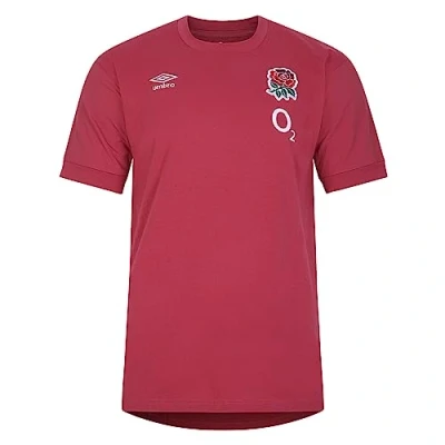 Image of 2023 2024 England Rugby Leisure T Shirt (Earth Red), XXXL 50 52&quot; Chest