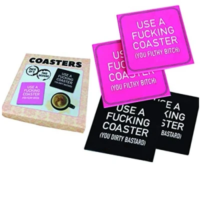 Image of Diabolical DP1216 Naughty Coasters Funny for Office, Secret Santa Gifts Work Colleagues, Office Gifts, Accessories