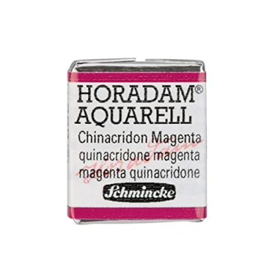 Image of Schmincke HORADAM® AQUARELL finest artists&#039; watercolour paints, 369 Chinacridon Magenta, 14 044, 1/2 pan