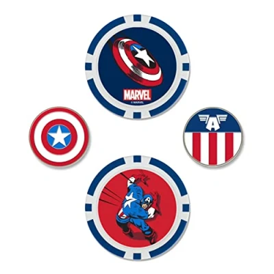 Image of Team Effort Ball Marker Set Marvel Captain America