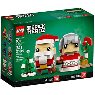 Image of Lego BrickHeadz Mr and Mrs Santa Claus 40274