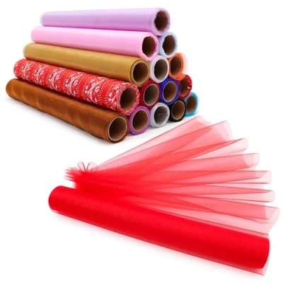 Image of Christmas Concepts® 9M x 40CM Sheer Organza Christmas/Party/Wedding Decoration (Red)