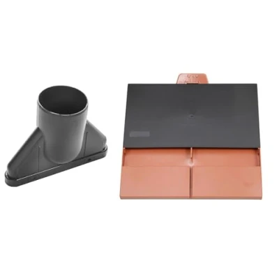 Image of Klober Uni Plain Tile Vent Terracotta + Adaptor
