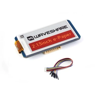 Image of 2.13 Inch e Paper Display HAT (G) 250 x 122 Resolution 3.3 V/5 V Four Colour Ink Screen Module for Raspberry Pi 4B/3B+/3B/2B/Zero/Zero W/Zero WH, Jetson Nano,Arduino