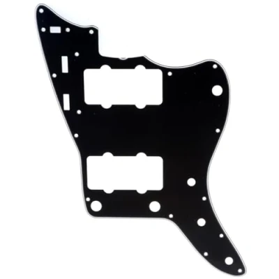 Image of Musiclily Pro 13 Hole 65 60s Vintage Guitar Pickguard for Fender American Jazzmaster, 3Ply Black