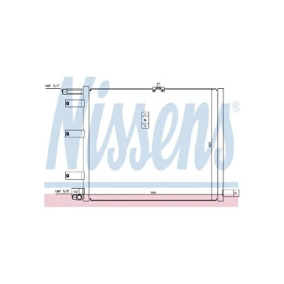 Image of 4071957, 4382404, 4634911, 4755492, 7495559 Condenser NISSENS 94300 without dryer Aluminium 508mm R134a, R1234yf SAAB: 9000 Hatchback
